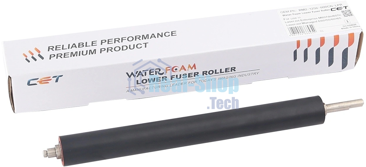 Вал резиновый CET для HP LJ M607dn/M608dn/609dn/MFP M631dn/M632fht/M633fh (water foam) (RM2-1256-LPR/RM2-1257-LPR)