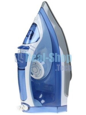 Утюг Delta LUX DL-712 белый с синим, 2400 Вт, 30 г/мин, 150 г/мин, 350 мл