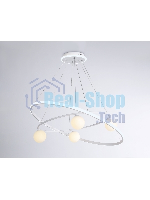 Светильник Ambrella light FL66326/1+4 WH белый 92W 3000K-6400K+G9/4 D800/600*1200 (ПДУ ИК)
