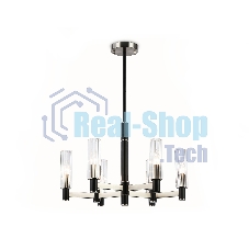 Люстра Ambrella light LH55501/6 SN/BK/CL сатин никель/черный/прозрачный E14*6 max 40W D570*760