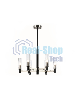 Люстра Ambrella light LH55501/6 SN/BK/CL сатин никель/черный/прозрачный E14*6 max 40W D570*760