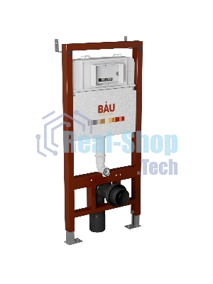 Комплект BAU 6 в 1: инсталляция BAU PRO, унитаз подвесной безободковый вихревой со скрытым сливом Bau Nimb Hurricane3, сиденье дюропласт микролифт, клавиша BASIC хром