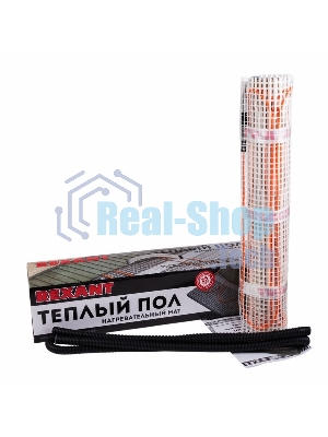 Теплый пол (нагревательный мат) Rexant Extra, площадь 1,0 м2 (0,5 х 2,0 метра), 160Вт, (двух жильный)