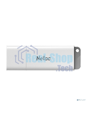 Флешка USB Netac U185 (NT03U185N-064G-20WH), 64Gb, USB 2.0, R/W 25/10, белый/серый