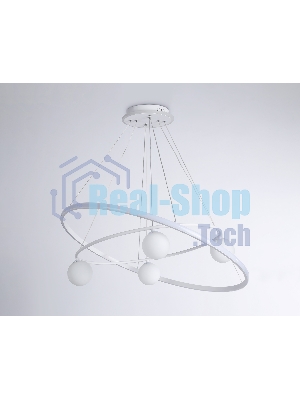 Светильник Ambrella light FL66326/1+4 WH белый 92W 3000K-6400K+G9/4 D800/600*1200 (ПДУ ИК)