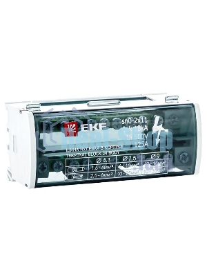 Шина нулевая в корпусе 2х11 EKF sn0-2x11