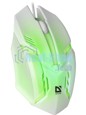 Мышь проводная Defender Cyber MB-560L белый, 1200 dpi, USB, кнопки - 3