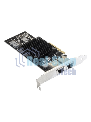 Сетевой адаптер ExeGate EXE-X550-T2 (PCI-E x8 v3.0, порты 2xRJ45 (медные), 10Gb/s (10/5/2.5/1Gb/s, 100Mb/s), Server NIC Intel Chipset X550)