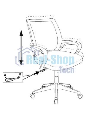 Кресло Бюрократ CH-W695NLT TW-03A TW-18 салатовый, сетка/ткань, 120 кг, механизм качания