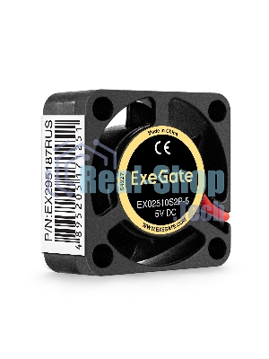 Вентилятор для корпуса ExeGate EX02510S2P-5 черный, 25 мм, 10000 об/мин, 22 дБ, 2 pin