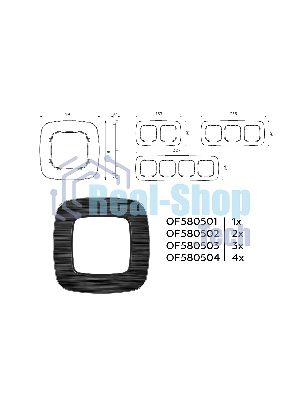 Рамка OMEGA Radian (Черный Металл шлифованный) 3-ая OF580503