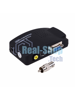 Конвертер Rexant BNC\RCA + S-video на VGA (в комплекте переходник гн. BNC – шт. RCA)