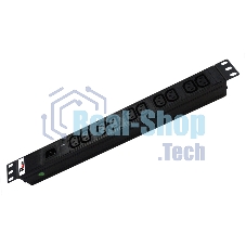 Аксессуар ЦМО Блок розеток Rem-10 без шнура с инд., 10 IEC 60320 C13, вход IEC 60320 C14, 10A, алюм., 19