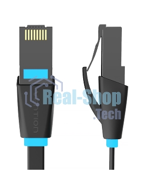 Патч-корд Vention прямой UTP cat.6, RJ45 - 5м. плоский черный