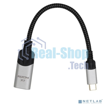 Адаптер USB 3.1 Type-Cm --> HDMI A(f) 4K@60Hz, 0.15m,Alum,VCOM