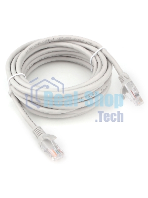 Патч-корд LSZH UTP Cablexpert PP31-5M cat.5e, 5м, литой, многожильный, серый