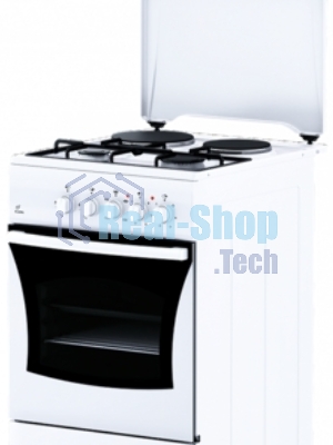 Плита комбинированная Flama RK 2211 белый, конфорок 4 шт, духовка 50 л, 50 см x 85 см x 60 см