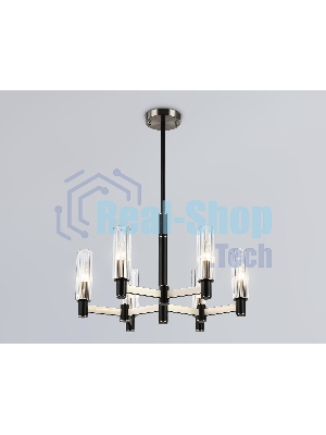 Люстра Ambrella light LH55501/6 SN/BK/CL сатин никель/черный/прозрачный E14*6 max 40W D570*760