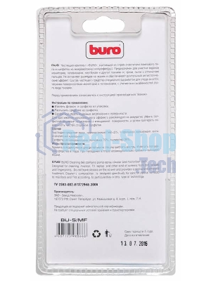 Чистящий набор (салфетки + гель) Buro BU-S/MF (салфетка и спрей) для экранов и оптики блистер 100 мл