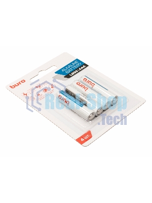 Батарея Buro Alkaline LR03 AAA (4шт) блистер
