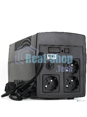 Источник бесперебойного питания Crown CMU-1000X (1000VA/600w; Off-Line; 2 х Euro с резервным питанием и фильтрацией; 12V7AH х 2; Металл)