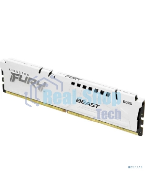 Оперативная память Kingston Fury Beast, DDR5, 32Gb (1x32GB), 6000MHz, CL36, DIMM, с радиатором, белый