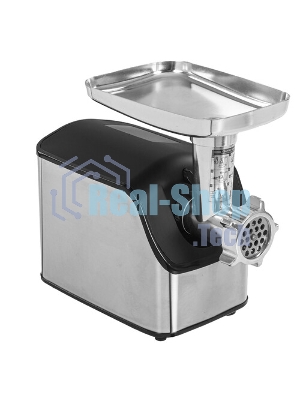 Мясорубка электрическая ARESA AR-2107 серебристый, 2500 Вт, 2.8 кг/мин, реверс, защита от перегрузки, насадки - 5