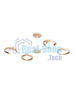 Подвесной светодиодный светильник Ambrella light FL51609/4 WH/LW белый/светлое дерево 3000K/4200K/6400K 28W 825*530*285 (Без ПДУ)