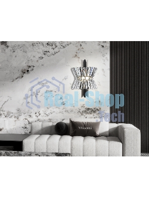 Настенный светильник Ambrella light LH41032/2 BK/CL черный/прозрачный E14*2 max 40W 310*180*460