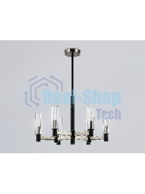 Люстра Ambrella light LH55501/6 SN/BK/CL сатин никель/черный/прозрачный E14*6 max 40W D570*760