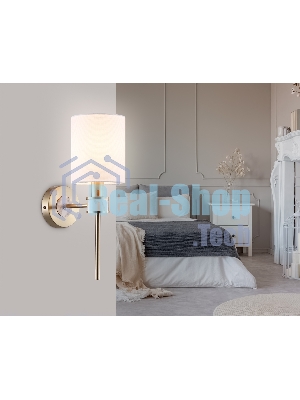 Настенный светильник Ambrella light LH72375 DBS/WH темная латунь/белый E14 max 40W 190*120*370