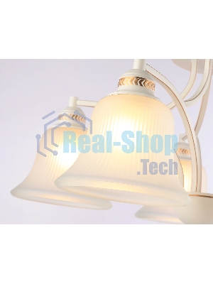Светильник Ambrella light TR3050/5 WH/GD/FR белый/золото/белый матовый E27/5 max 40W D630*320