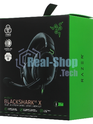 Гарнитура Razer Blackshark V2 X чёрный, проводная, 3.5 мм