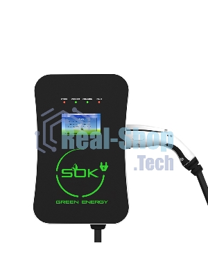 Зарядная станция S'OK Green Energy M3W Series Wallbox EV Charger SM3W10732542-5, 1-phase, 7kw (32a/220v), ocpp 1.6j, ip54, кабель 5м