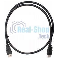 Кабель аудио-видео Cactus CS-HDMI.1.4-1 HDMI (m)/HDMI (m) 1м. позолоченные контакты черный