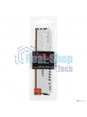 Оперативная память Kingston Fury Beast, DDR5, 32Gb (1x32GB), 6000MHz, CL36, DIMM, с радиатором, белый