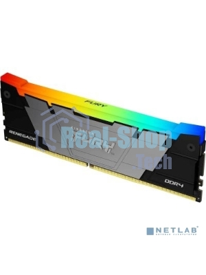 Оперативная память Kingston Fury Renegade, DDR4, 64Gb (2x32GB), 3200MHz, CL16, DIMM, радиатор, RGB, серебристый/черный