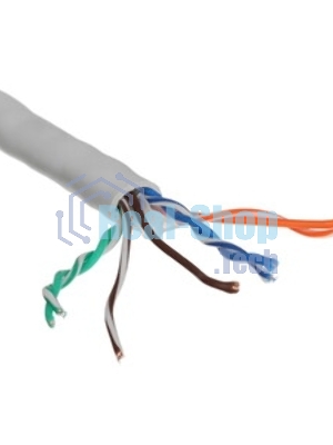 Кабель Cablexpert UPC-6055-4-CU, UTP indoor 4x2x0.55, медный, кат.6, однож., 305м, coil, серый