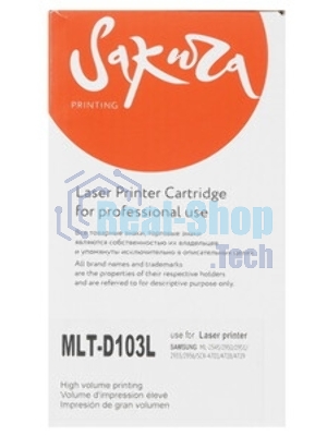 Картридж лазерный Sakura MLTD103L для Samsung ML-2950/2951/2955/2956 SCX-4701/4705/4728/4729, черный, 2500 к.