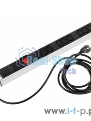 ЦМО Блок розеток Rem-16 с выкл., 9 IEC 60320 C13, 16A, алюм., 19