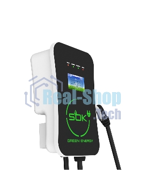 Зарядная станция S'OK Green Energy M3W Series Wallbox EV Charger SM3W10732542-5, 1-phase, 7kw (32a/220v), ocpp 1.6j, ip54, кабель 5м