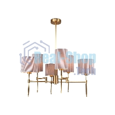 Люстра Ambrella light LH72381/6 BS/GR латунь/серый E14*6 max 40W D690*705