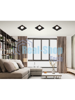 Светильник Ambrella light TN1144 BK черный IP44 GU5.3 95*95*38