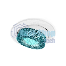Комплект встраиваемого поворотного светильника Ambrella light XC7651063 SWH/BL белый песок/голубой MR16 GU5.3 (C7651, N7194)