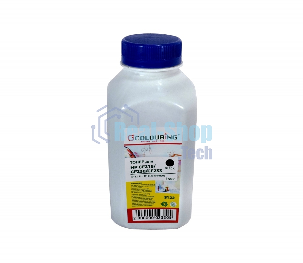Тонер Colouring CF217/CF218/CF230/CF233 для принтеров HP LJ Pro M102/M130/M104/M106/M203 140 гр (S122) Фас РФ (СПБ)