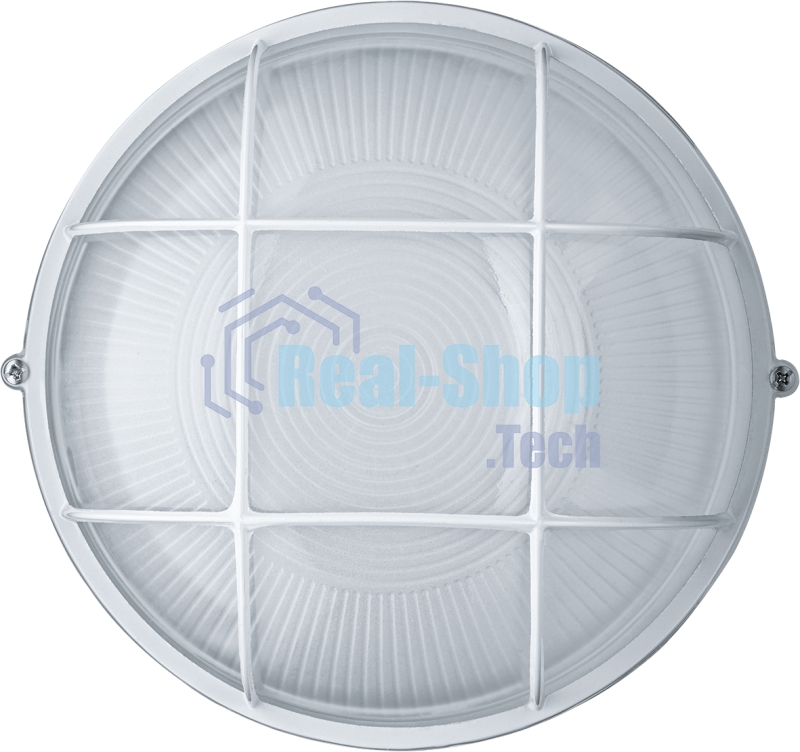 Светильник Navigator ЛОН NBL-R2-100-E27/WH 1х100Вт E27 IP54 (аналог НПБ 1102 бел. круг с решеткой 100Вт)
