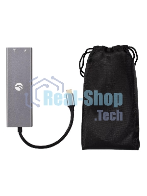 Адаптер VCOM CU459 Type-Cm --> RJ-45+2USB3.0(f) + PD100 Вт Alum Shell