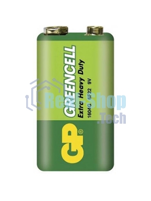 Солевая батарейка GP PowerPlus 9V Крона - 1 шт. в пленке
