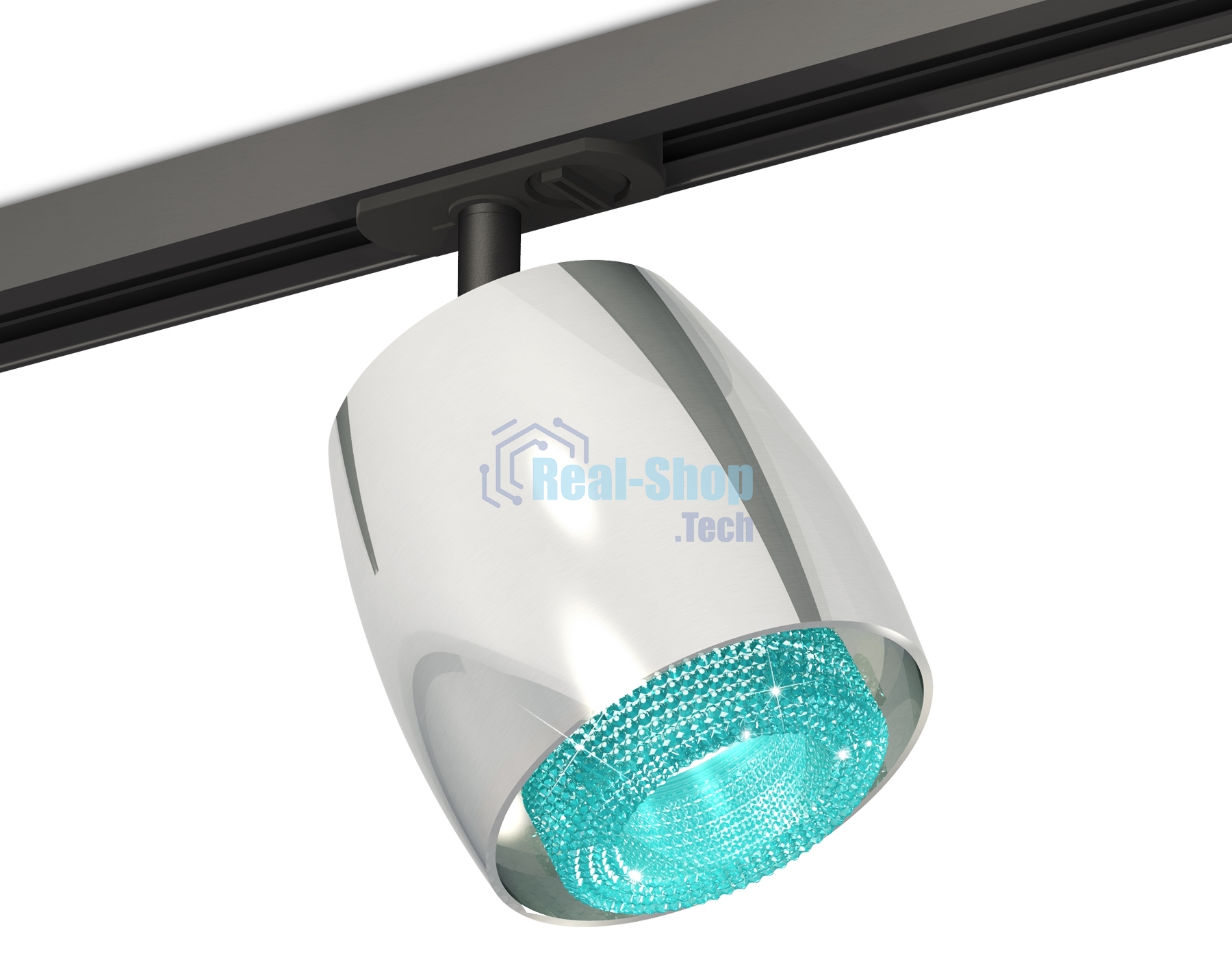 Светильник Ambrella light XT1143010 PSL/BL/SBK серебро полированное/голубой/черный песок MR16 GU5.3 (A2537, C1143, N7194)