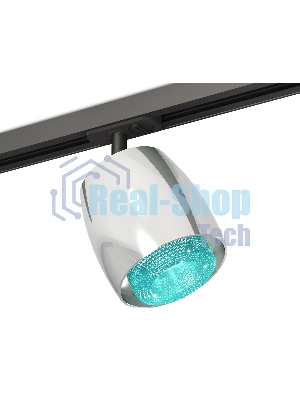 Светильник Ambrella light XT1143010 PSL/BL/SBK серебро полированное/голубой/черный песок MR16 GU5.3 (A2537, C1143, N7194)